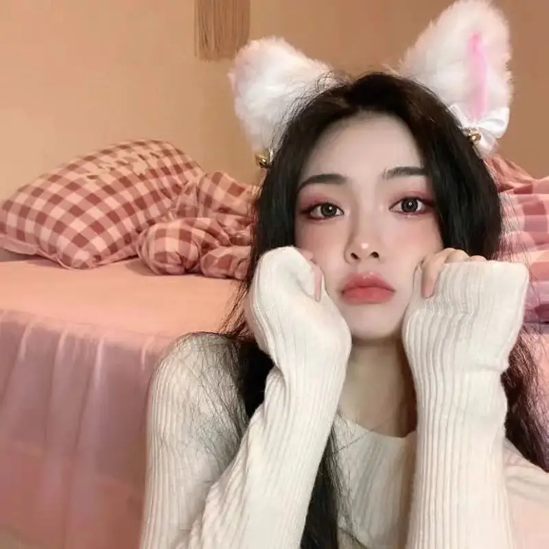 Plush Cat & Fox Hairbands with Gold Beads — feature 9