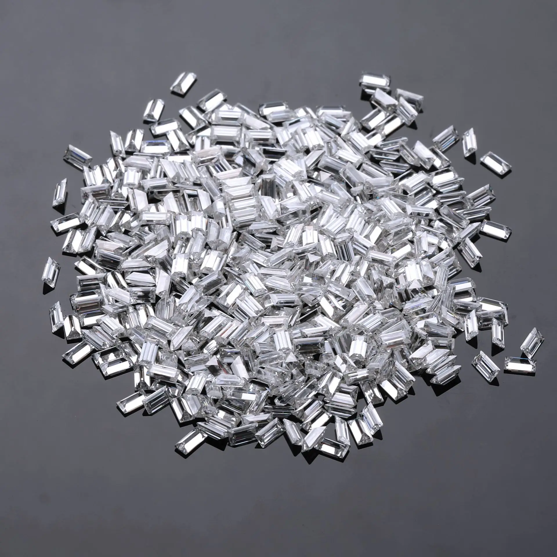 Moissanite Bare Stone 0.1-0.3 Carat D Small Rectangular - Image 2