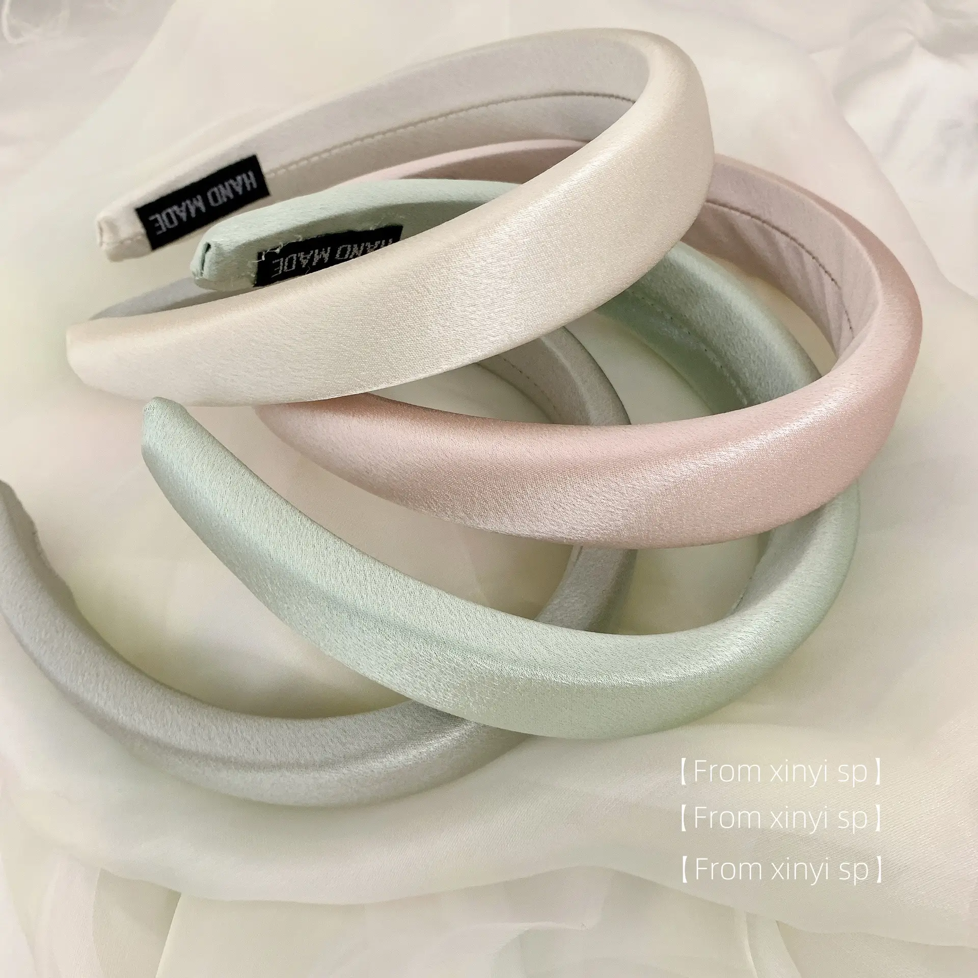 South Korea Pearl Acetate Satin Hairpin Headband Set — feature 13