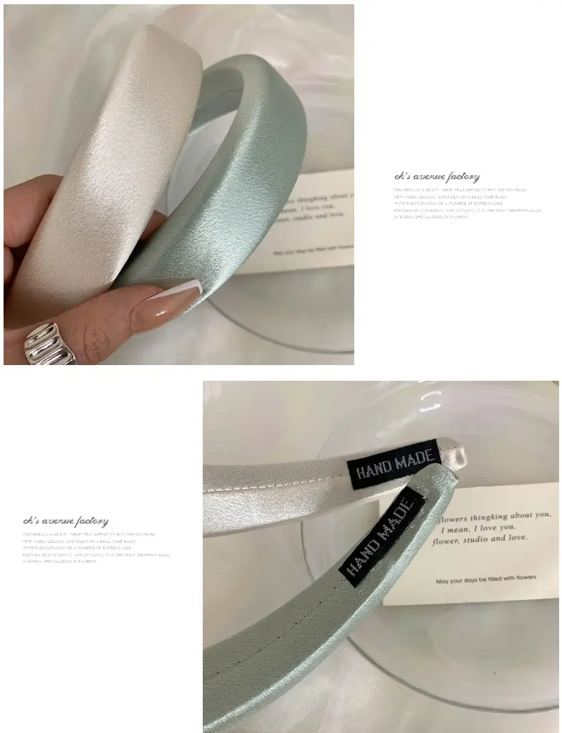 South Korea Pearl Acetate Satin Hairpin Headband Set — feature 9