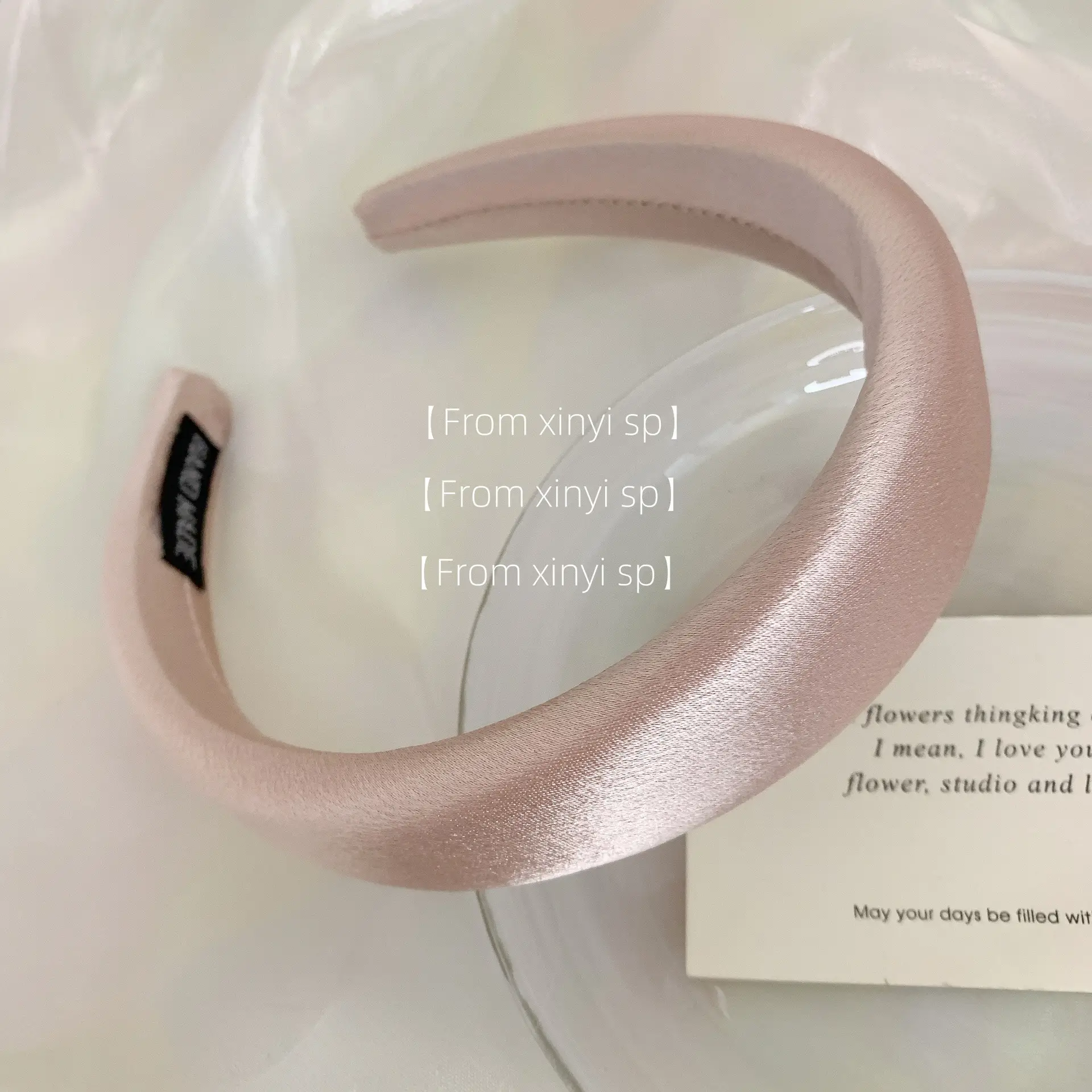 South Korea Pearl Acetate Satin Hairpin Headband Set - Image 2
