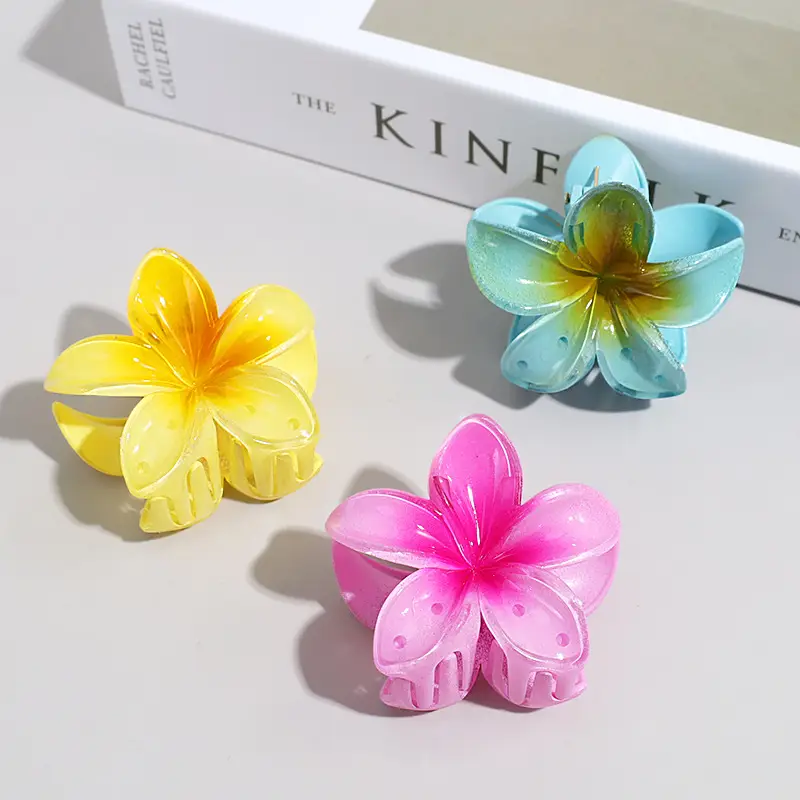 Blue Jelly Flower Hair Claw Set — feature 3