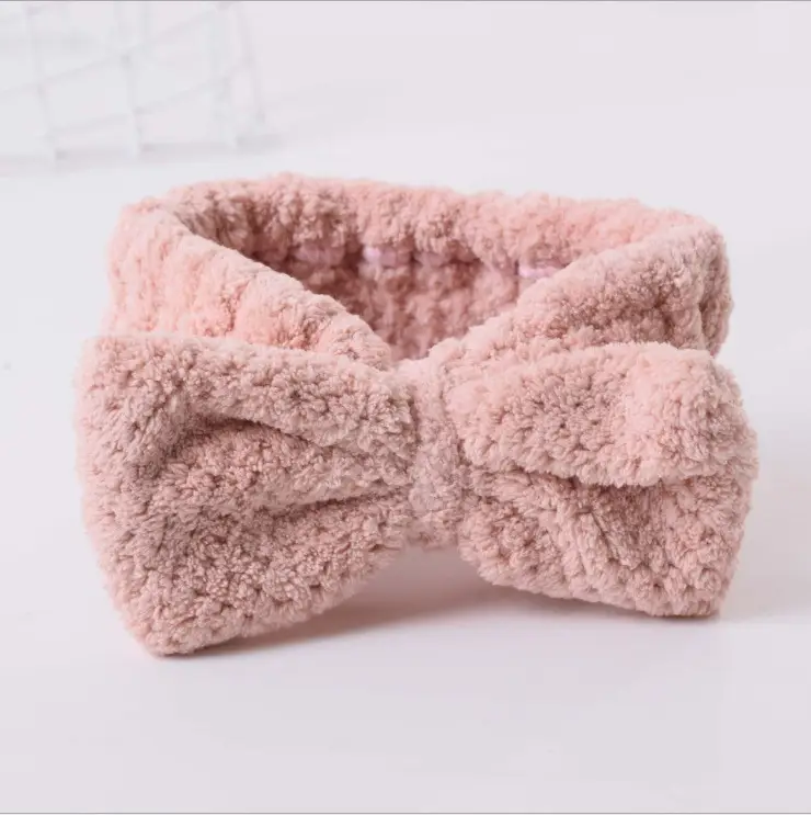 Coral Fleece Bow Headband for Girls - Image 9