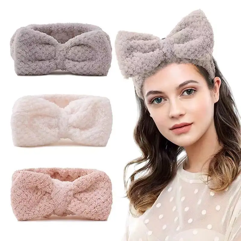 Coral Fleece Bow Headband for Girls — feature 3