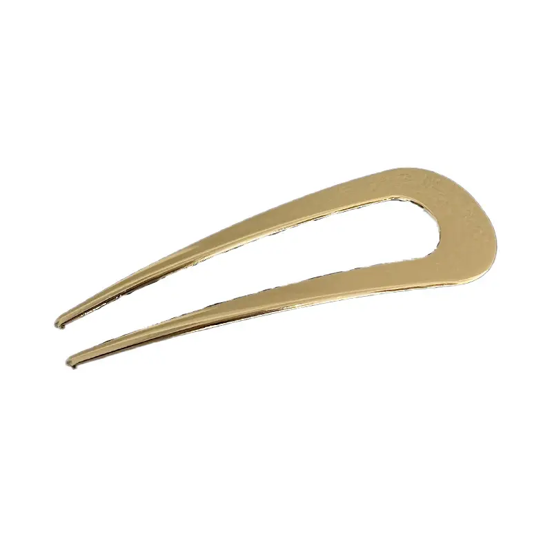 Large U-Shaped Hairpin with Gold & Silver Finish