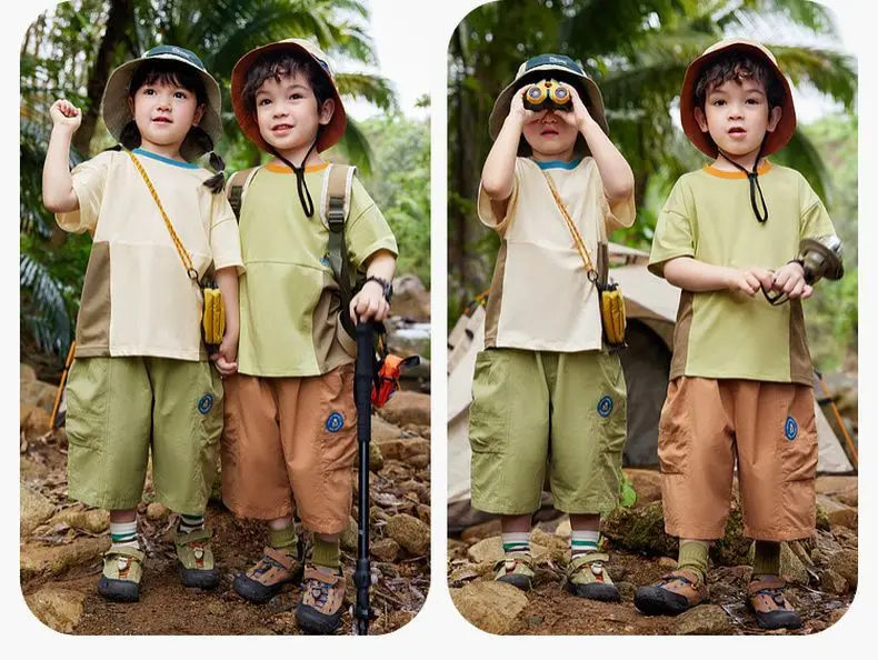 Dudu Boys Mesh T-Shirt Light Green Brown — feature 12