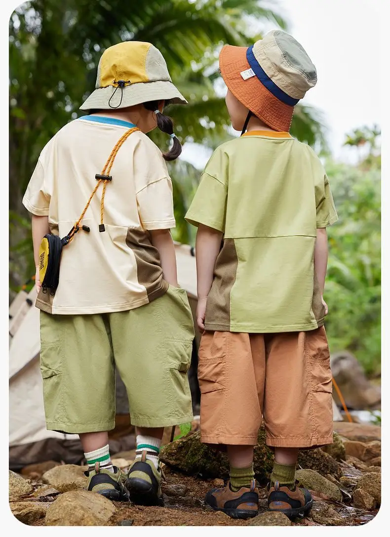 Dudu Boys Mesh T-Shirt Light Green Brown — feature 13