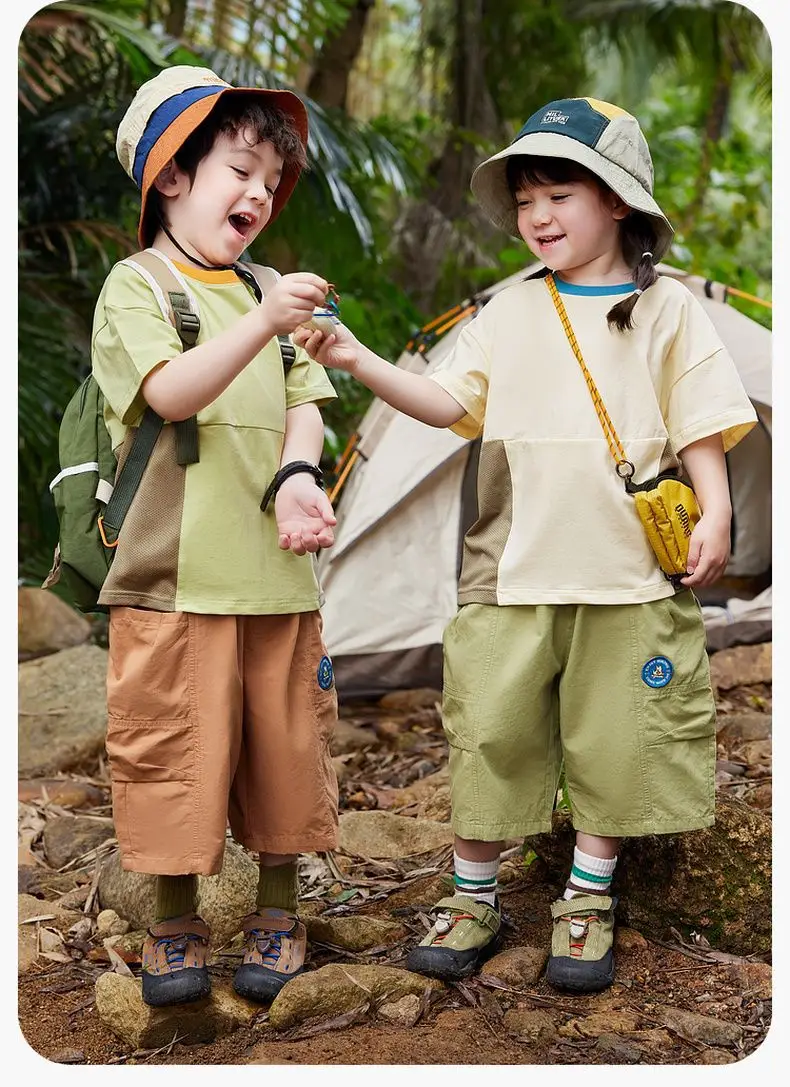 Dudu Boys Mesh T-Shirt Light Green Brown — feature 9