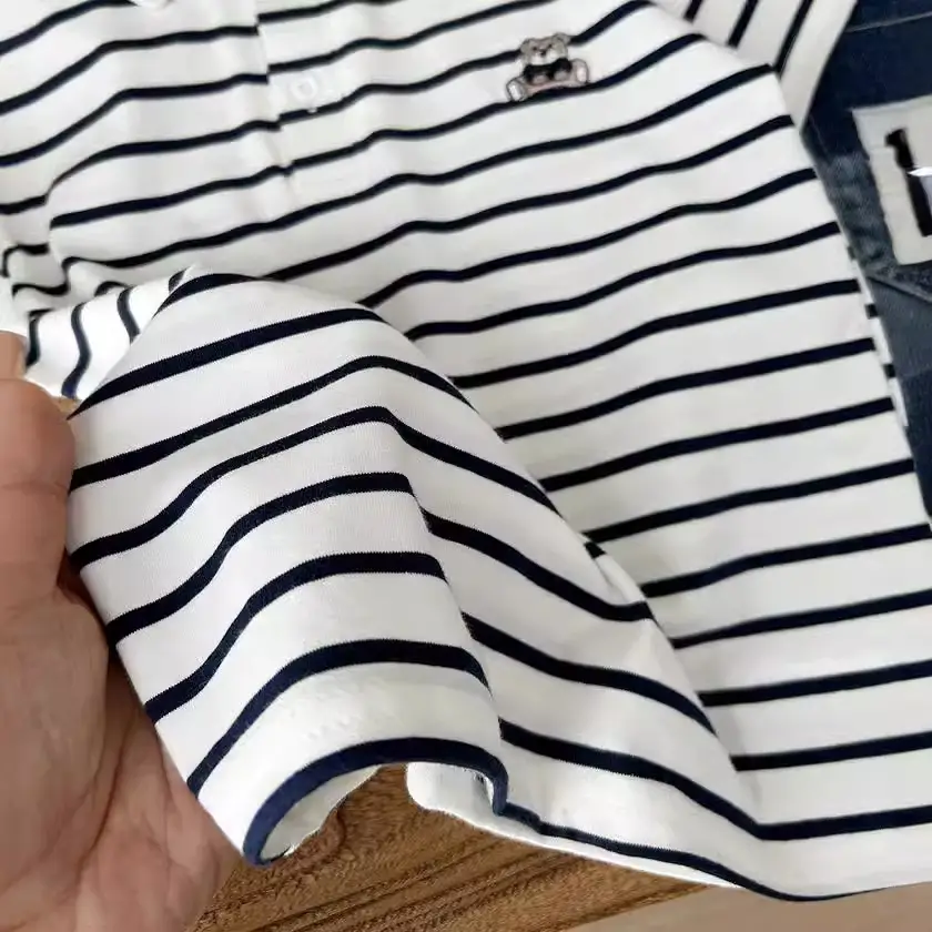 2025 Boys Striped Polo T-Shirt Summer Wear - Image 6