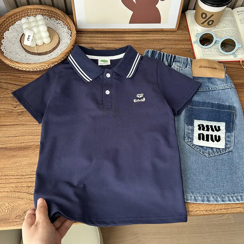 2025 Boys Striped Polo T-Shirt Summer Wear β feature 3