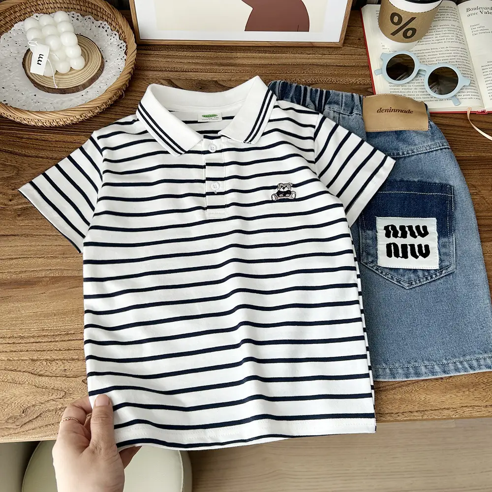 2025 Boys Striped Polo T-Shirt Summer Wear β feature 4