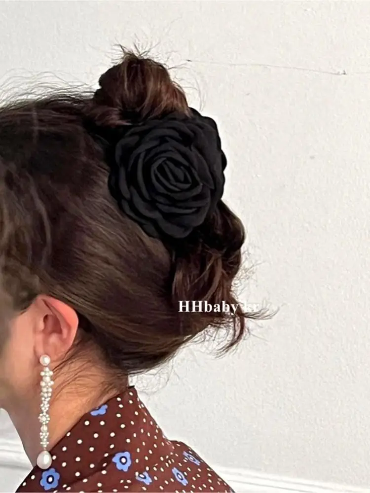2024 New Retro 3D French Clip Romantic Flower Clip — feature 11