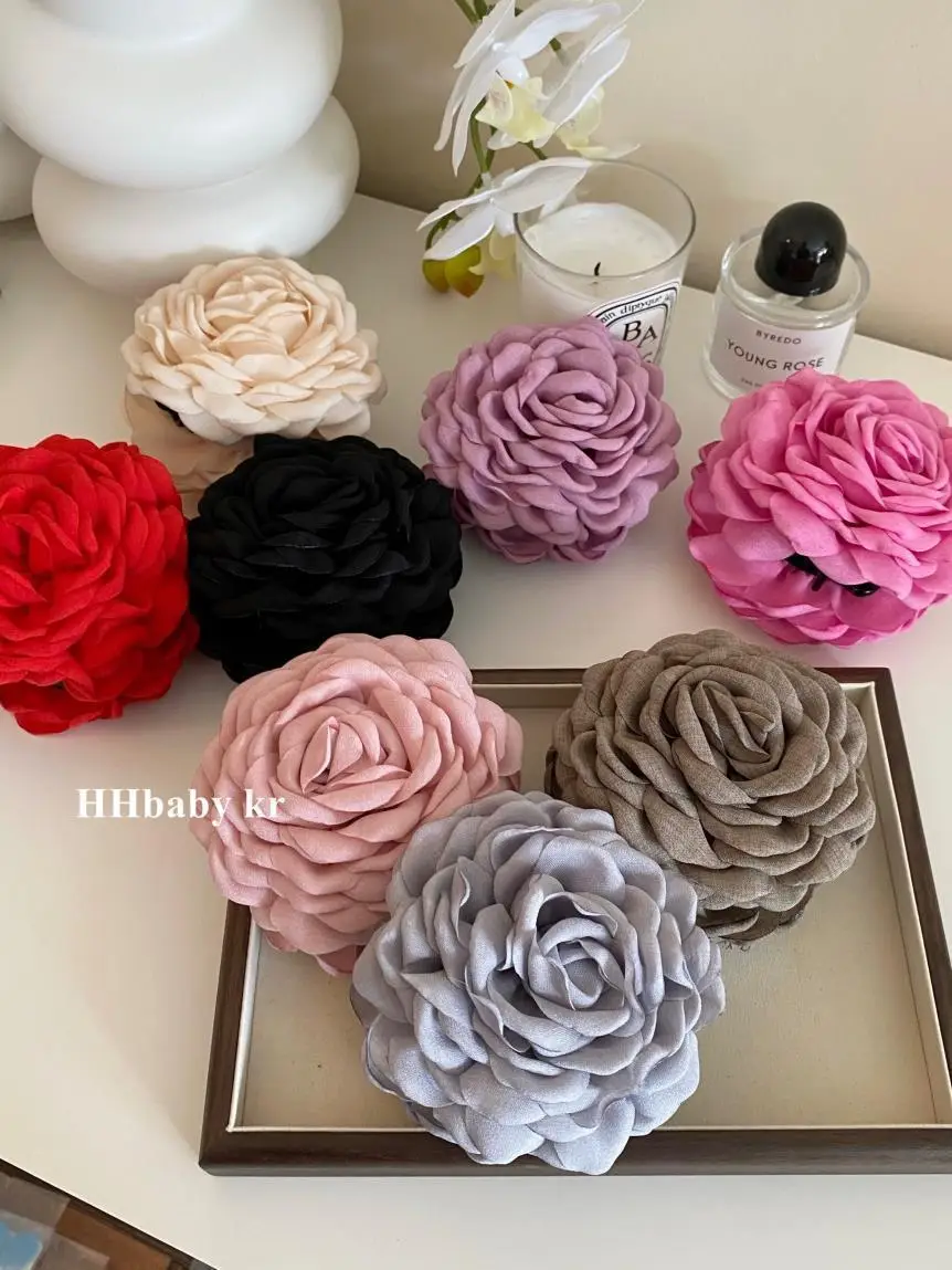 2024 New Retro 3D French Clip Romantic Flower Clip — feature 13