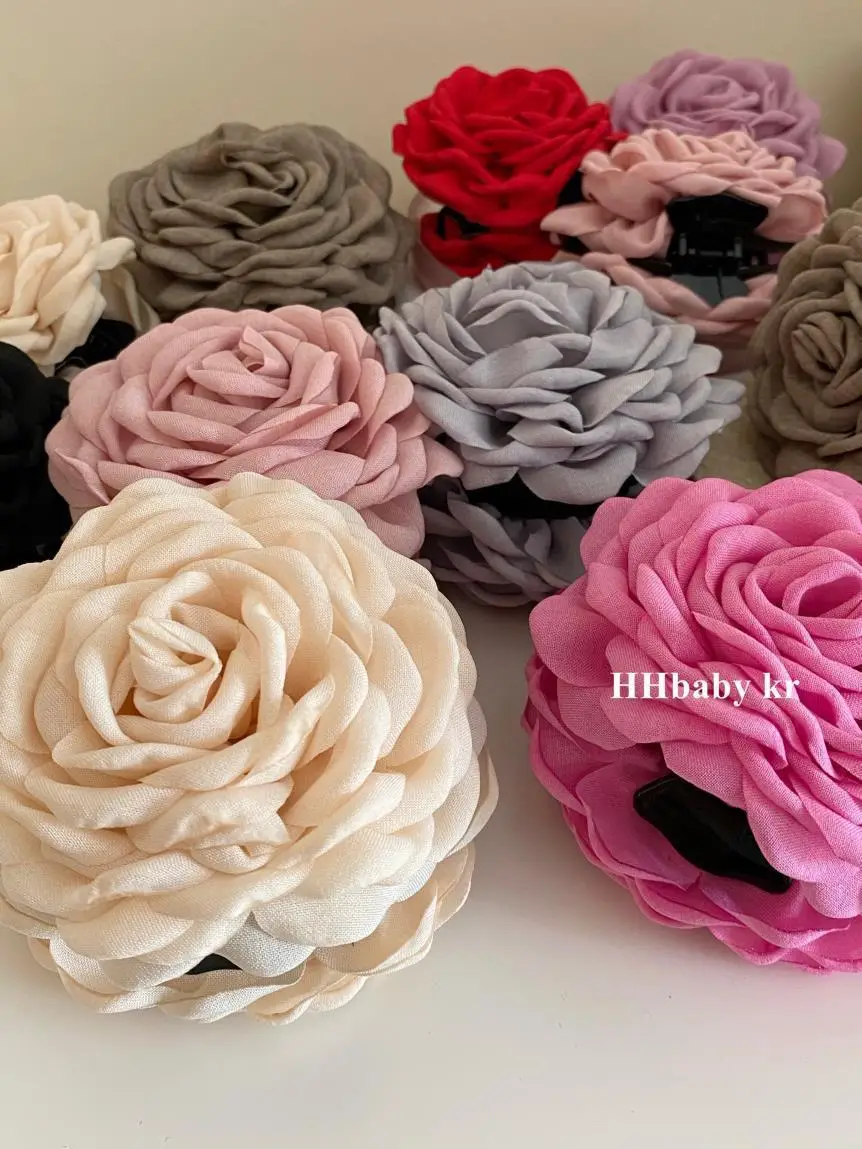 2024 New Retro 3D French Clip Romantic Flower Clip — feature 16