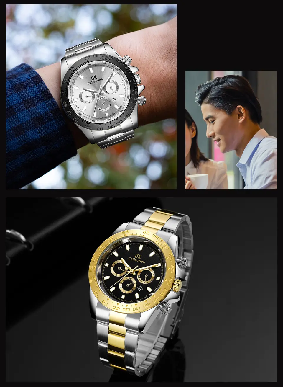 IIK Chrono Gold Stainless Steel Men's Watch — feature 8