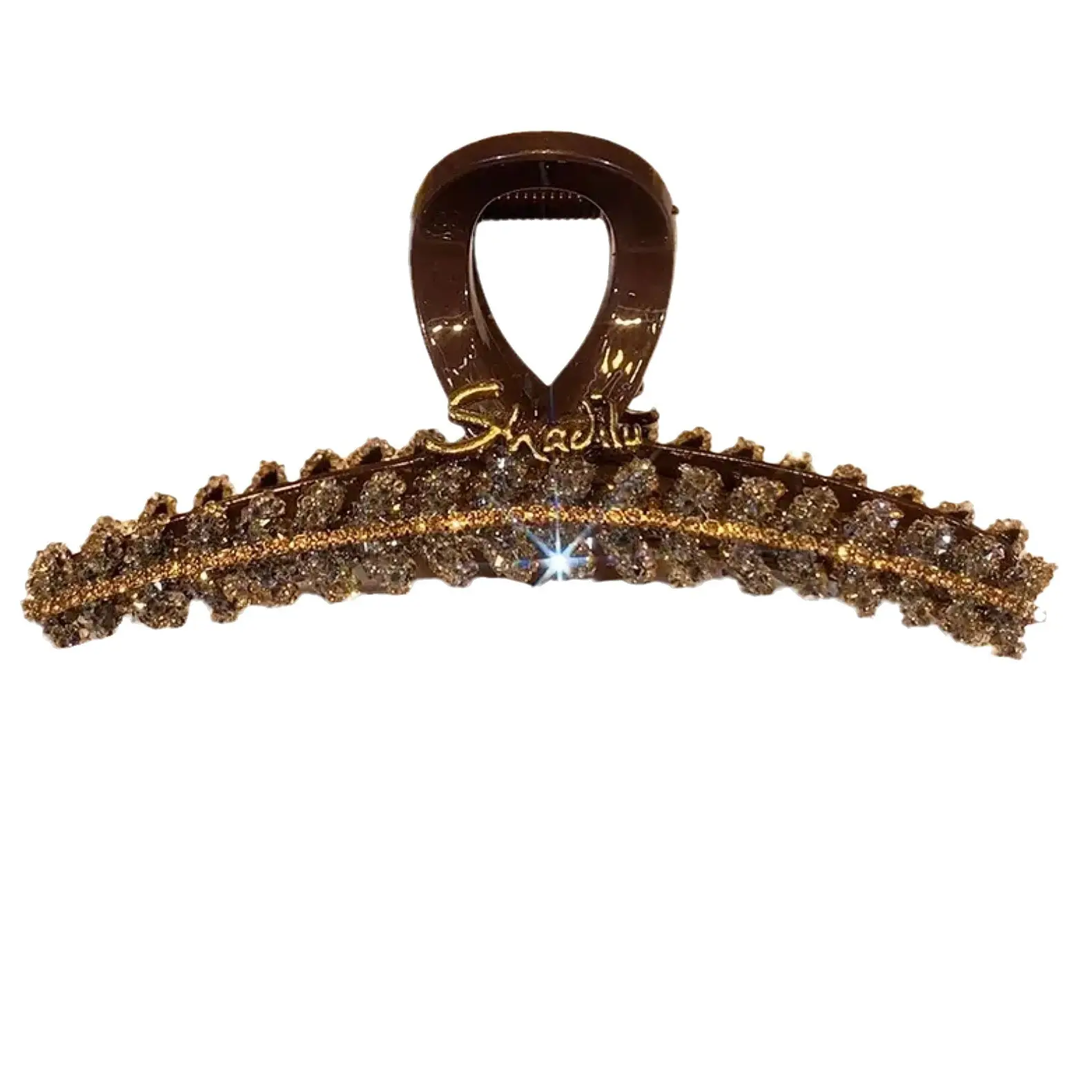 Wheat Hairpin Clip for Women High Gloss Gold Sparkle - Image 5