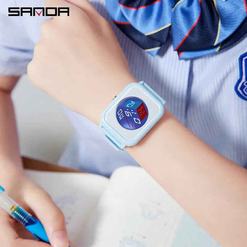 Sanda Digital Watch White LED Display Multi-Function - Image 11