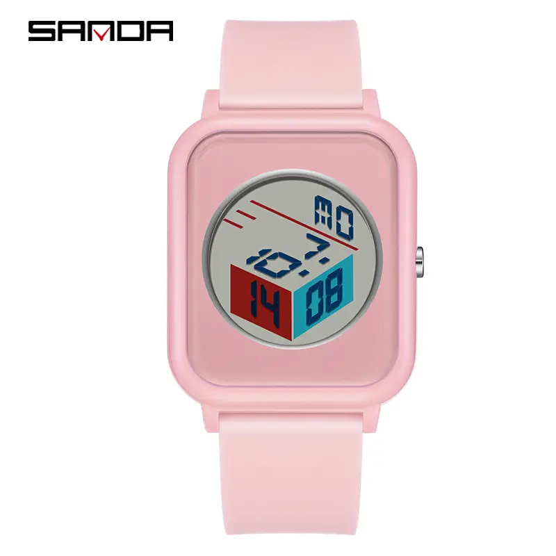 Sanda Digital Watch White LED Display Multi-Function - Image 5