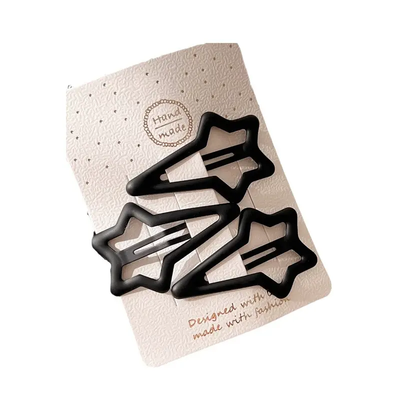 Black Simple Frosted Hairpins for Women - Image 12