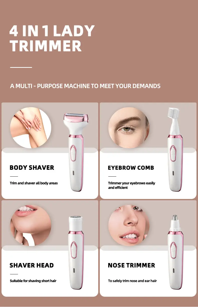Electric Female Shaver with 5 Attachments — feature 6