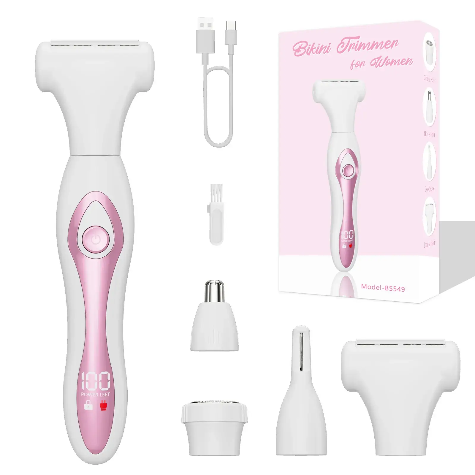Electric Female Shaver with 5 Attachments