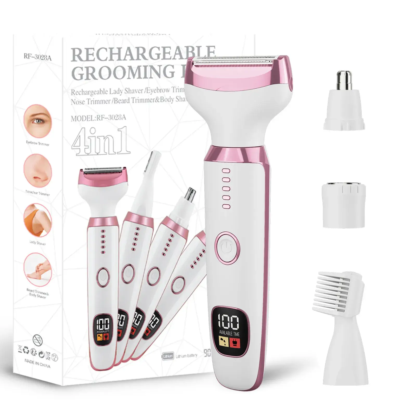 Electric Female Shaver with 5 Attachments
