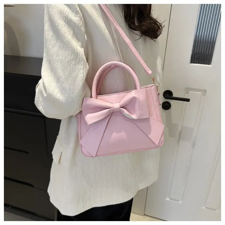 Pink Bow Shoulder Bag for Women 2024 Spring — feature 27