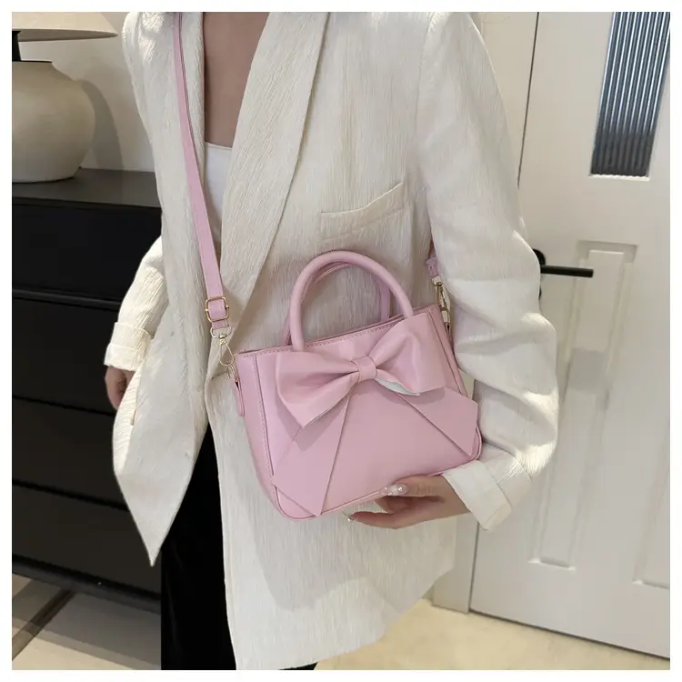 Pink Bow Shoulder Bag for Women 2024 Spring — feature 28