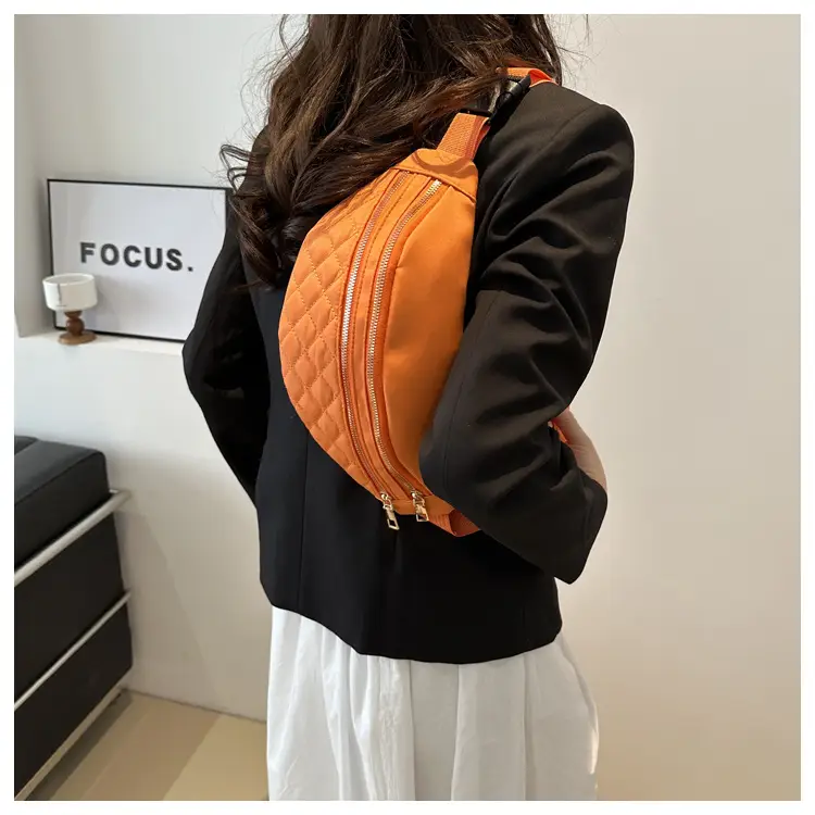 Black Quilted Chest Messenger Bag for Women — feature 10