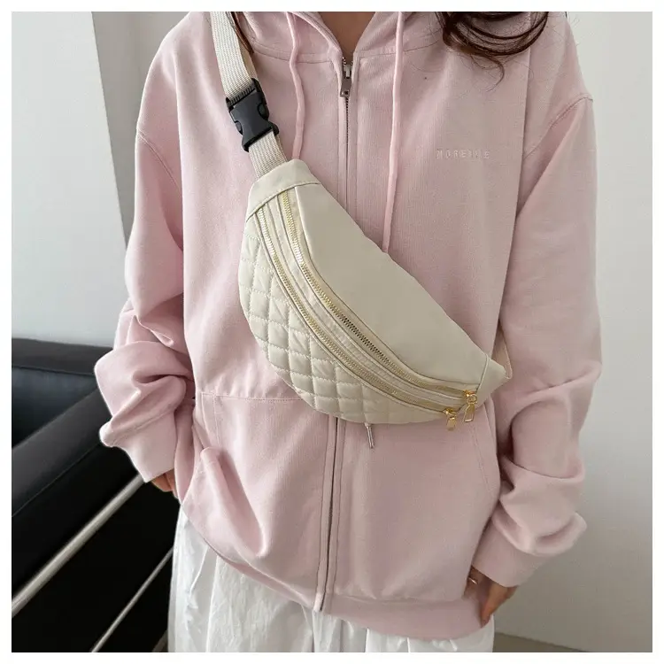 Black Quilted Chest Messenger Bag for Women — feature 19