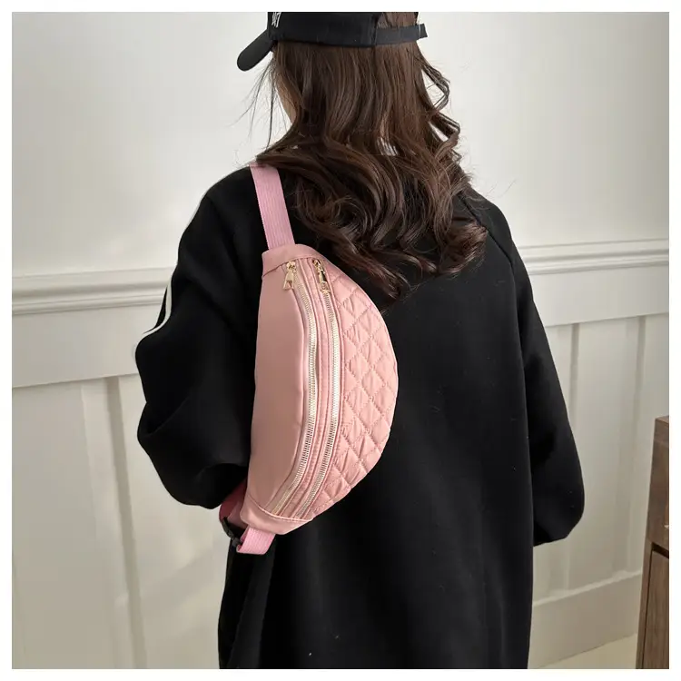 Black Quilted Chest Messenger Bag for Women — feature 20