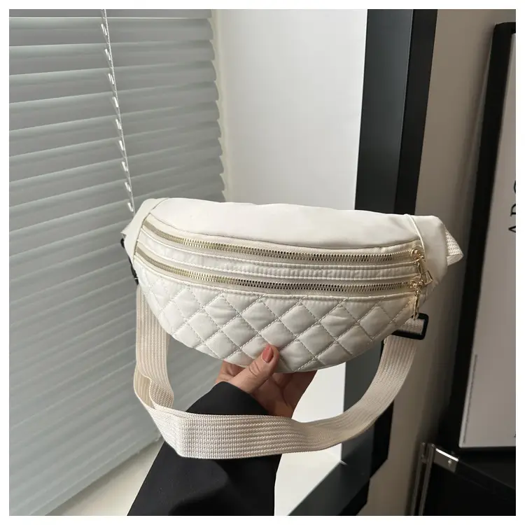 Black Quilted Chest Messenger Bag for Women — feature 25