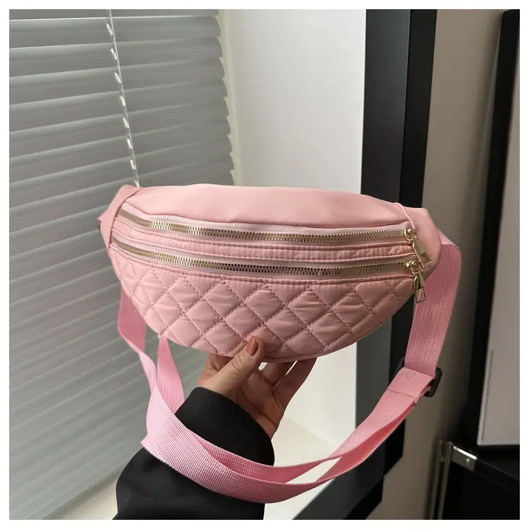 Black Quilted Chest Messenger Bag for Women — feature 28