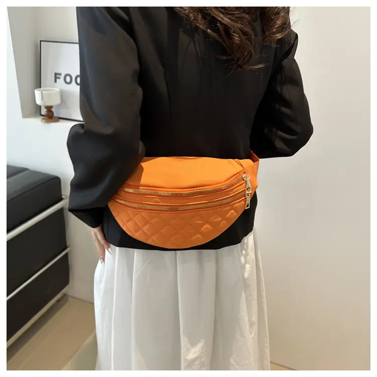 Black Quilted Chest Messenger Bag for Women — feature 8
