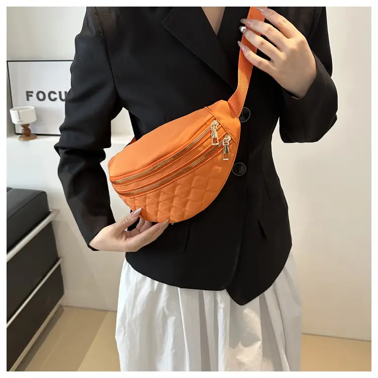 Black Quilted Chest Messenger Bag for Women — feature 9