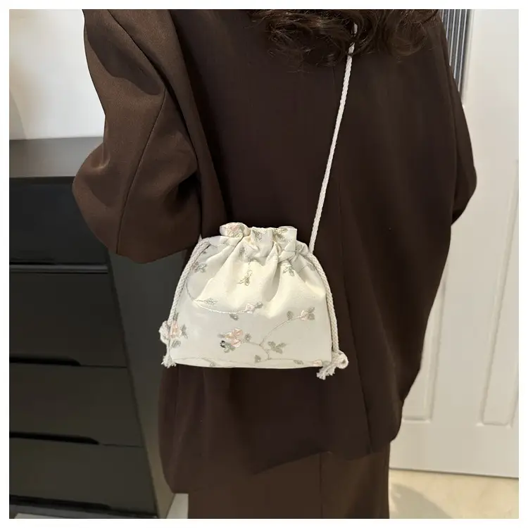 Pink Drawstring Shoulder Bag for Women — feature 18