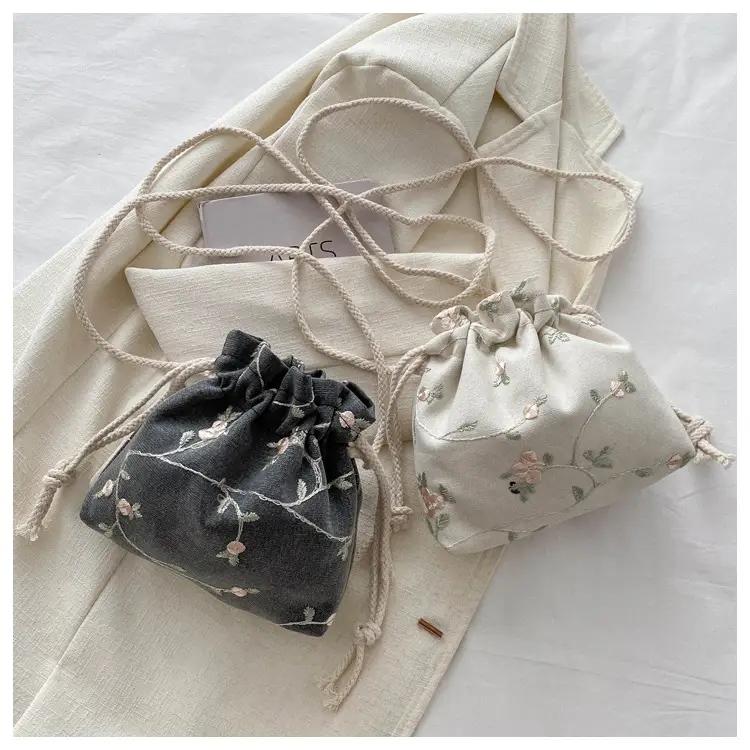 Pink Drawstring Shoulder Bag for Women — feature 20