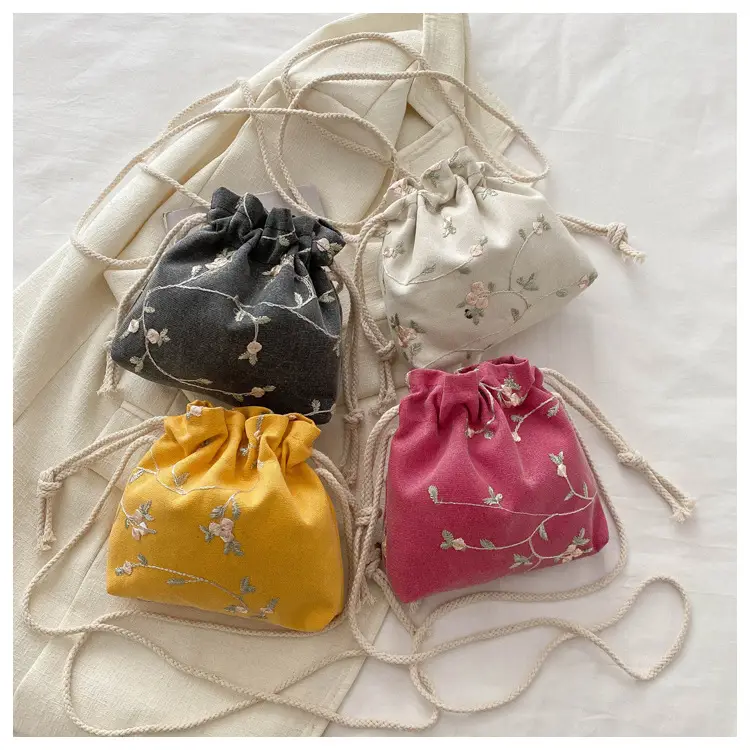 Pink Drawstring Shoulder Bag for Women — feature 21