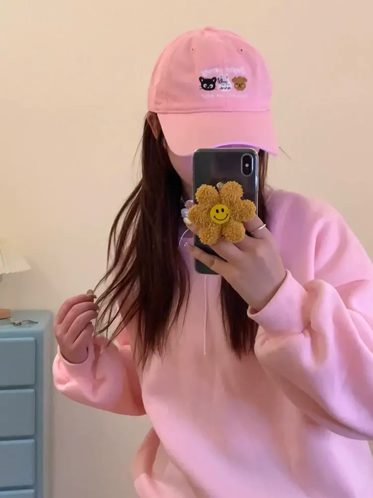Turquoise Embroidered Baseball Cap with Cartoon Design — feature 3