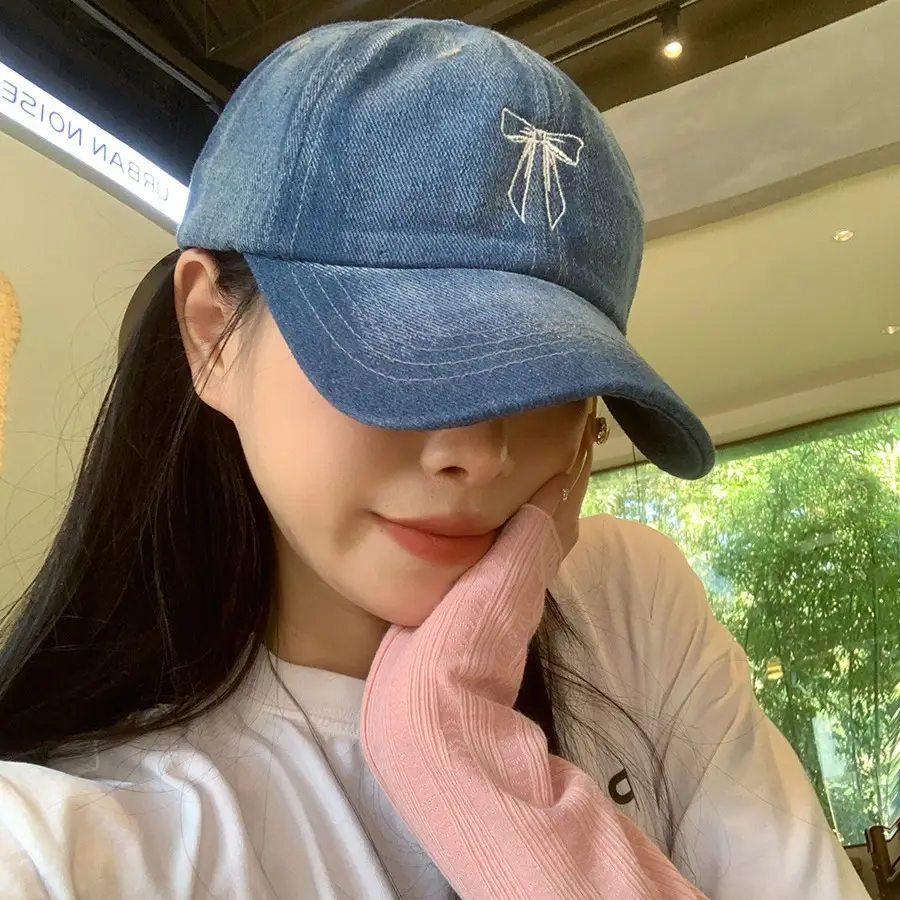 Women Denim Bowknot Baseball Cap 2024 Spring - Image 5