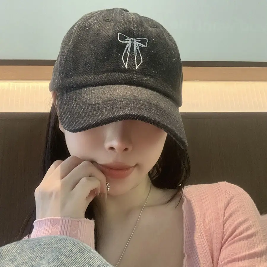 Women Denim Bowknot Baseball Cap 2024 Spring - Image 7
