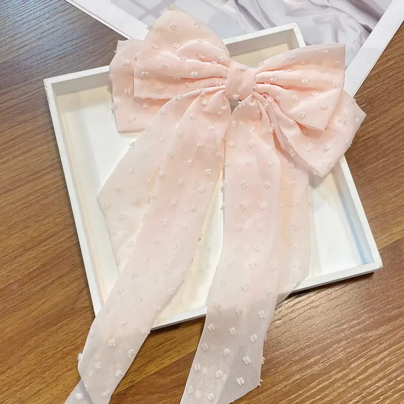 Pink Oversized Bow Hairpin for Women - Image 10