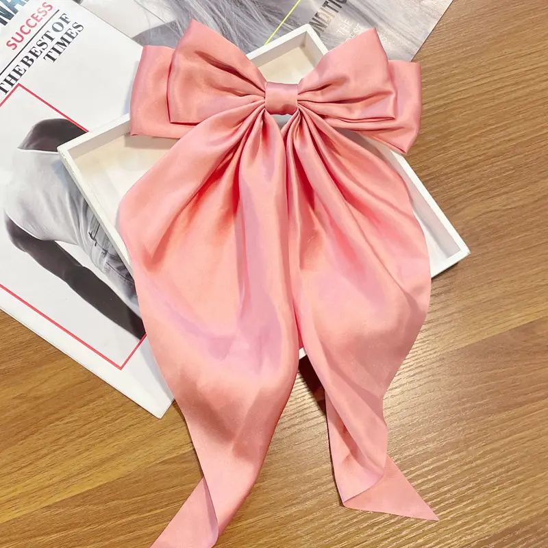 Pink Oversized Bow Hairpin for Women - Image 22