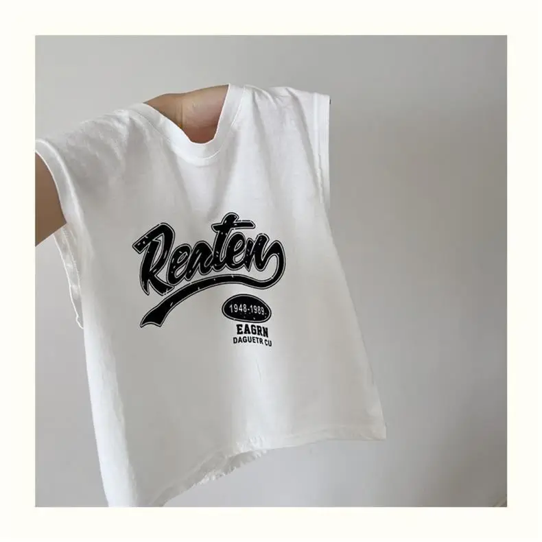 Boys Cotton Vest T-Shirt Letter Print Summer Wear — feature 4