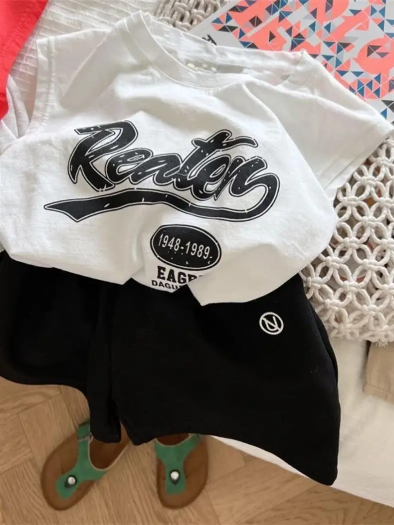 Boys Cotton Vest T-Shirt Letter Print Summer Wear — feature 6