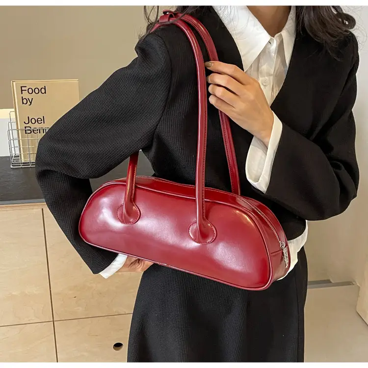 Red Korean Style Shoulder Bag 2024 Large Capacity — feature 13