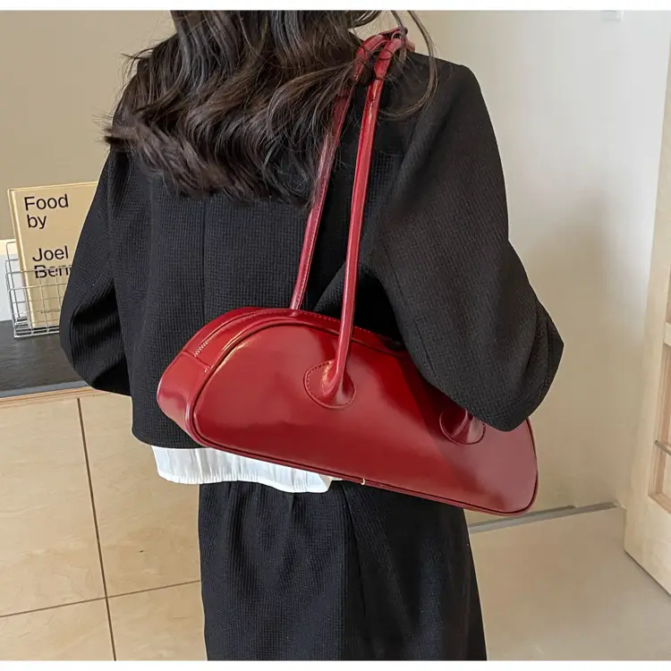 Red Korean Style Shoulder Bag 2024 Large Capacity — feature 14