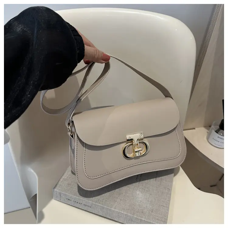 Women's Retro Brown Lock Crossbody Bag Spring New — feature 19