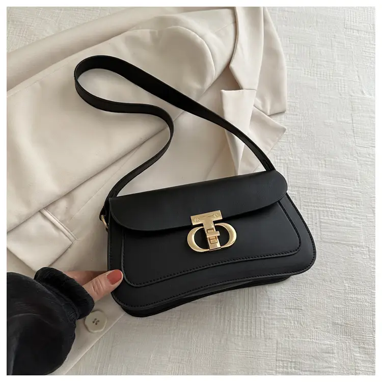 Women's Retro Brown Lock Crossbody Bag Spring New — feature 21