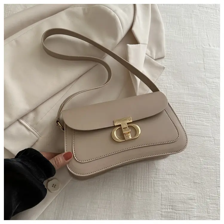 Women's Retro Brown Lock Crossbody Bag Spring New — feature 23